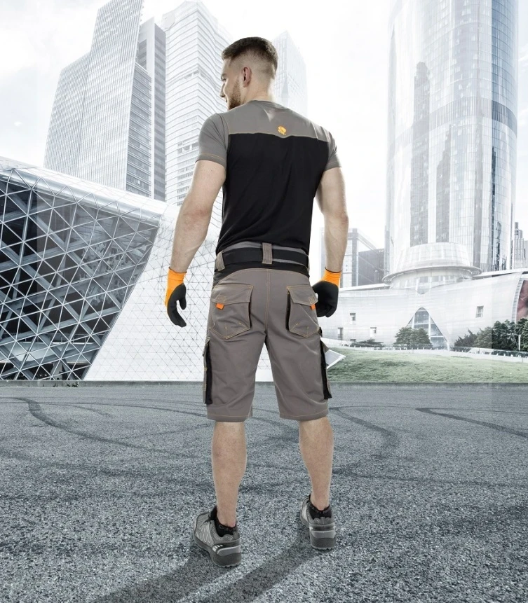 Pantaloni scurți de lucru VISION, gri — vedere 2