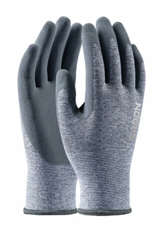 Mănuși NATURE TOUCH gri melanj cu spumă de latex