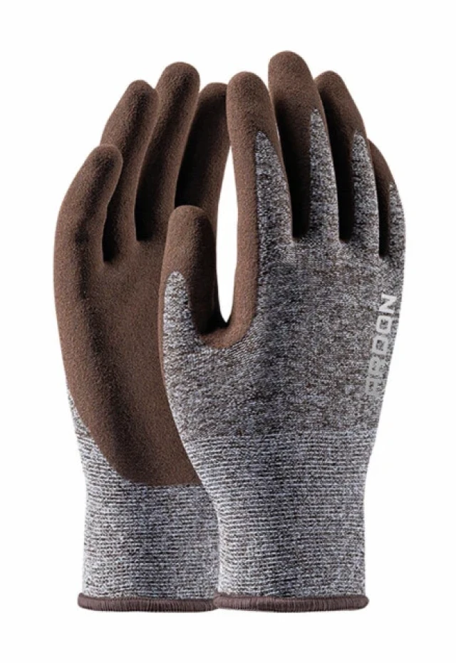 Mănuși NATURE TOUCH maro melanj cu spumă de latex