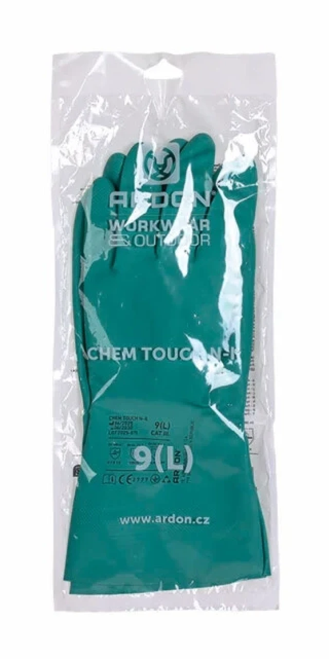 Mănuși de protecție chimică CHEM TOUCH N-II., verzi — vedere 2