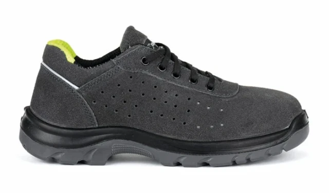 Pantofi de protecție PERFO S1 din piele velur, gri