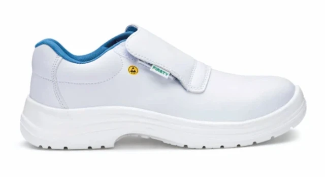 Mocasini de protecție VALI S2, alb-albastru