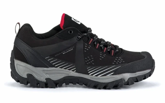 Pantofi outdoor FORCE, negru-roșu