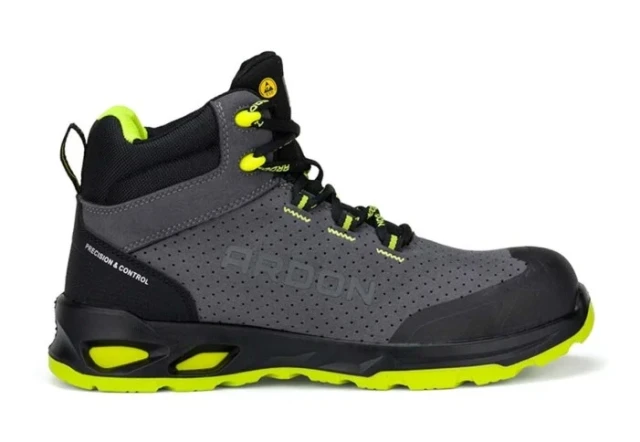 Bocanci de protecție BRIMIC AIR HIGH S1PS ESD, gri-galben