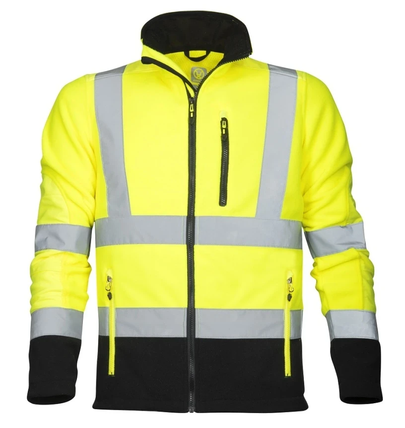 Jachetă fleece SIGNAL cu elemente reflectorizante, galbenă — vedere 2